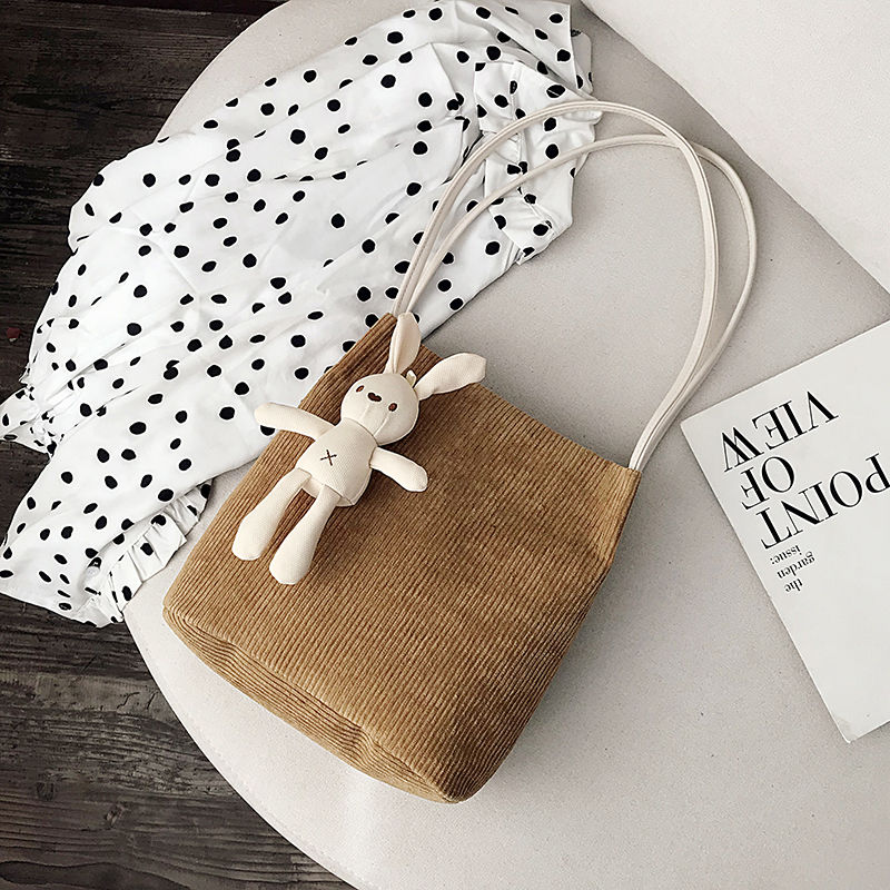 Grote boodschappentassen, schattige, eenvoudige boodschappentas, opvouwbare stevige corduroy tas, casual damestassen