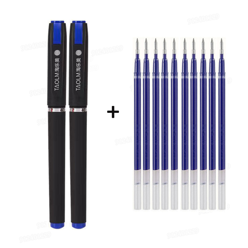 Stylo Gel de grande capacité pour Signature, calligraphie, écriture manuscrite, noir, bleu, rouge, stylo à bille 1.0 0.7 0.5 NibFor Business: YELLOW / Multi-couleur