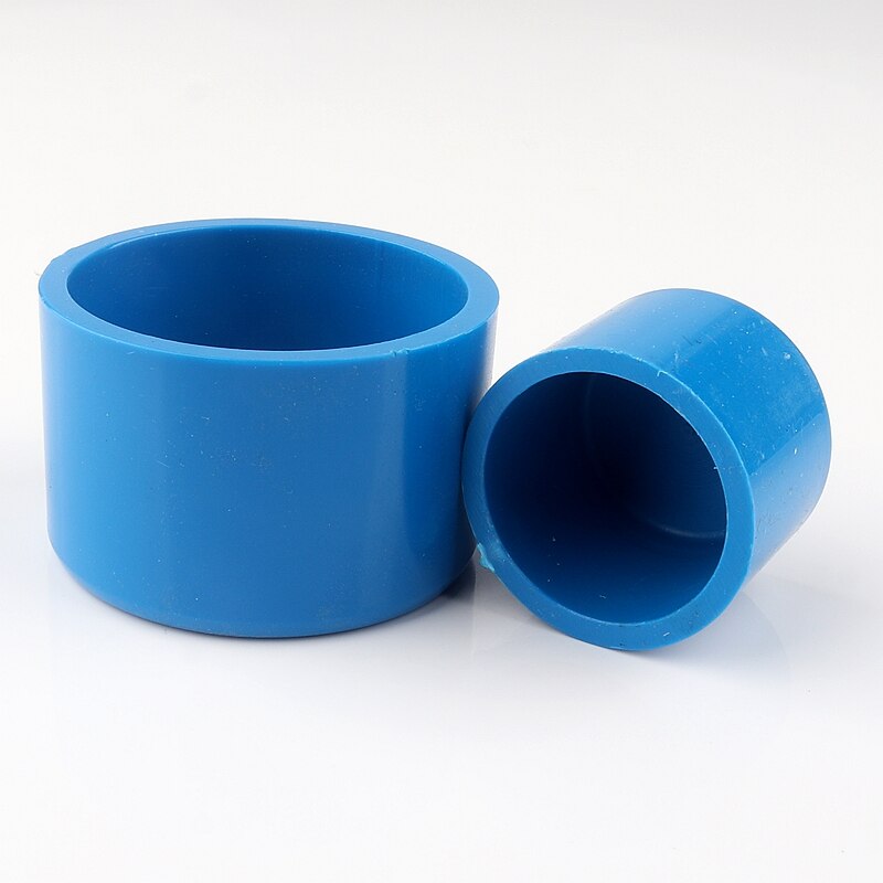 5~100pcs Size 20~50mm PVC Water Supply Pipe End Plug Connector Plastic End Cap Fittings Irrigation System Watering Blue Parts