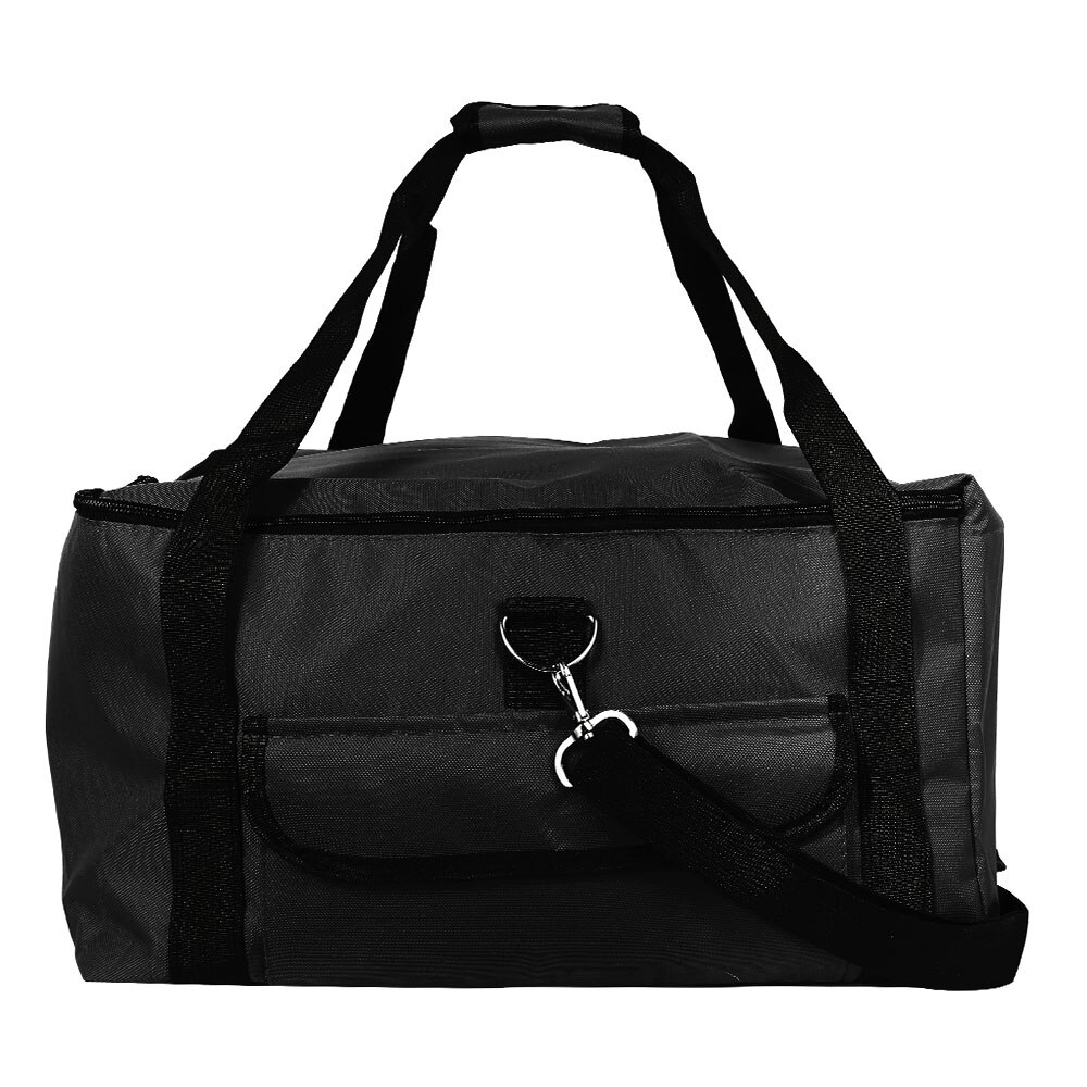 16 inch Insulated Pizza Bag Portable Cooler Bag Thermal Lunch Picnic Box Fresh Food Container Waterproof Insulated Bag: Black