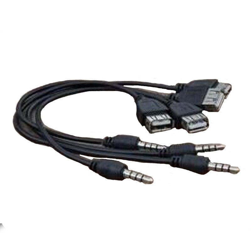 1Pc 3.5Mm Male Aux Audio Plug Jack Naar Usb 2.0 Female Converter Cable Cord Voor Auto MP3