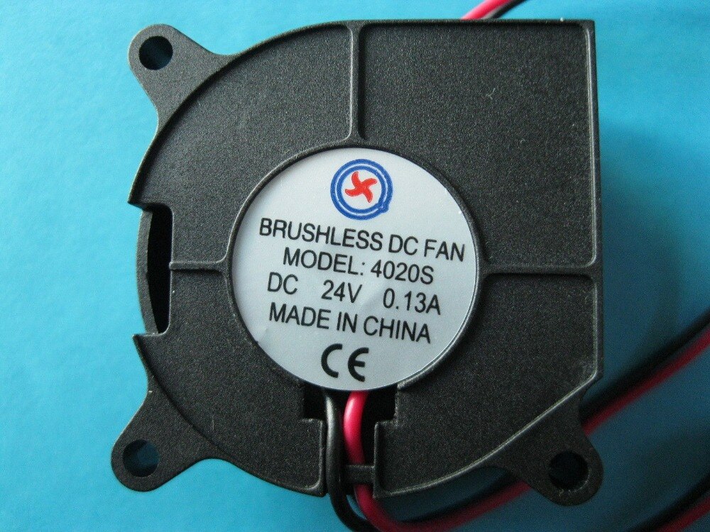 1 Pcs Brushless DC Blower Fan 24V 4020S 40x40x20mm 2 Wire Sleeve-bearing Black Color