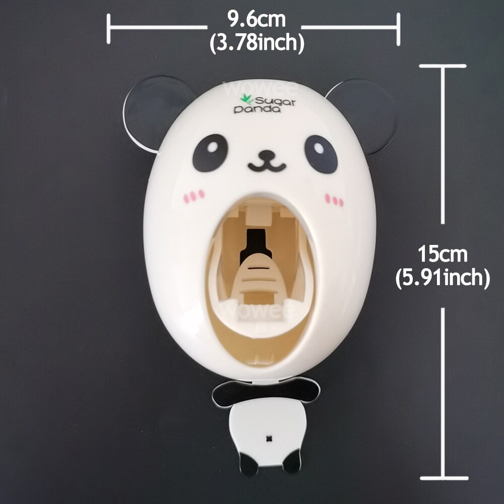 Bathroom Household Toothbrush Table Children's Automatic Toothpaste Dispenser Toothbrush Holder Plastic Eco-friendly: panda
