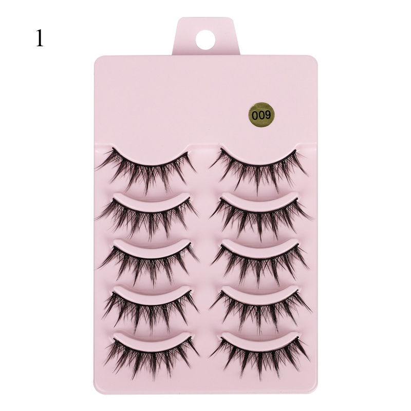 Pestañas postizas japonesas de fantasía, Cosplay del diablo pequeño, extensión de pestañas, maquillaje diario, 5 pares: F1