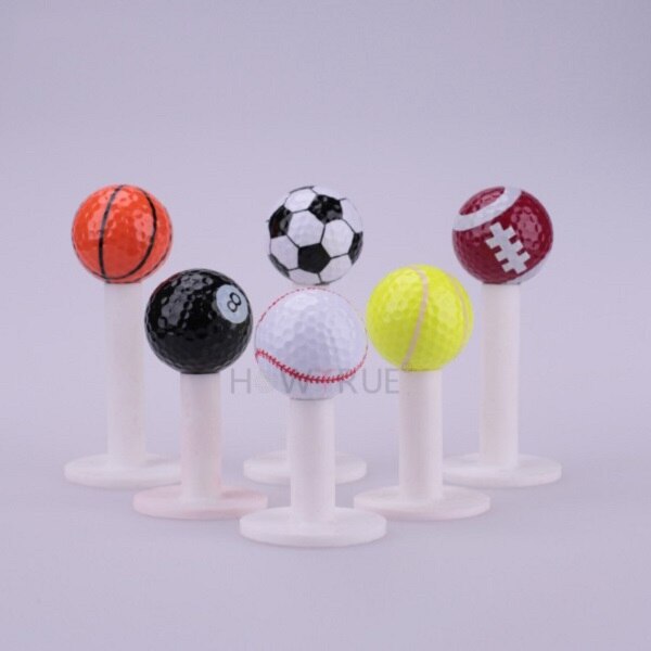 6 PCs Novelty Sport Golf Balls Basketball Football Tennis Etc. for