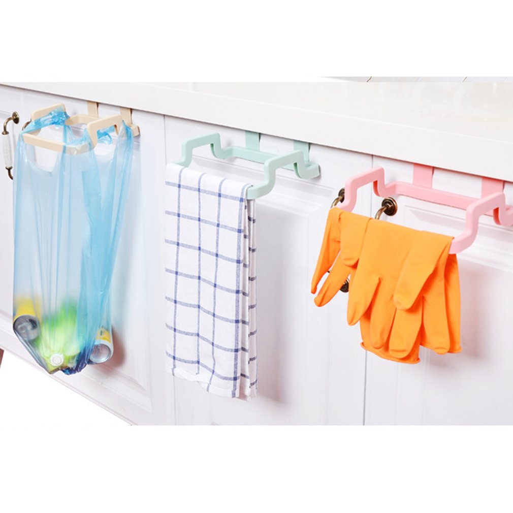 Solid hängande köksskåp skåpdörr baksida sopställning sopställning stil förvaring hink sopsäckar hängande hållare