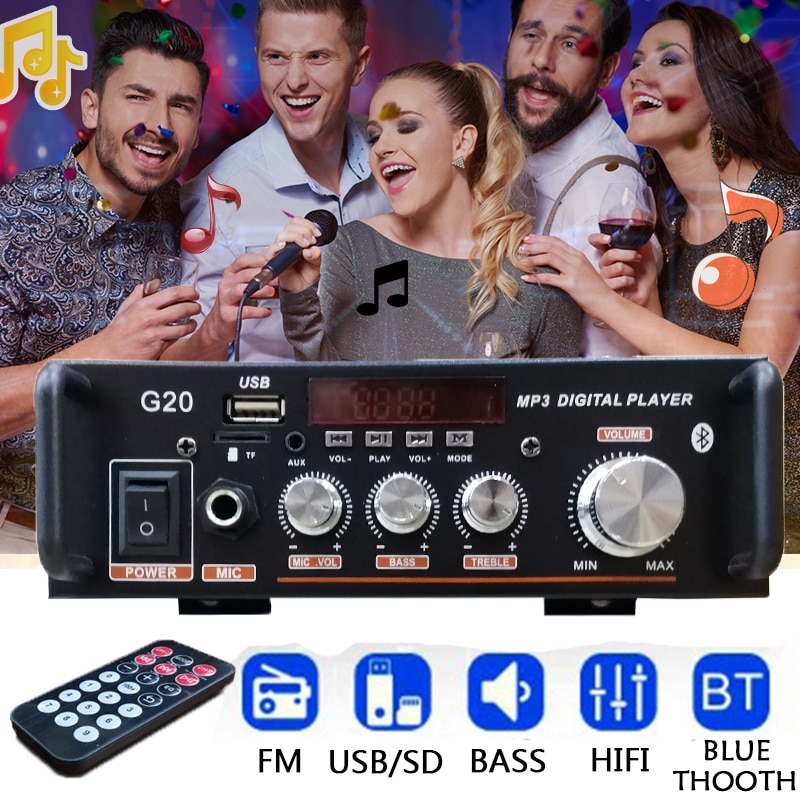 220V 600W Thuis Versterkers Hifi Subwoofer Home Theater Sound System Audio Auto Versterkers Fm Tf Aux MP3 Speler afstandsbediening