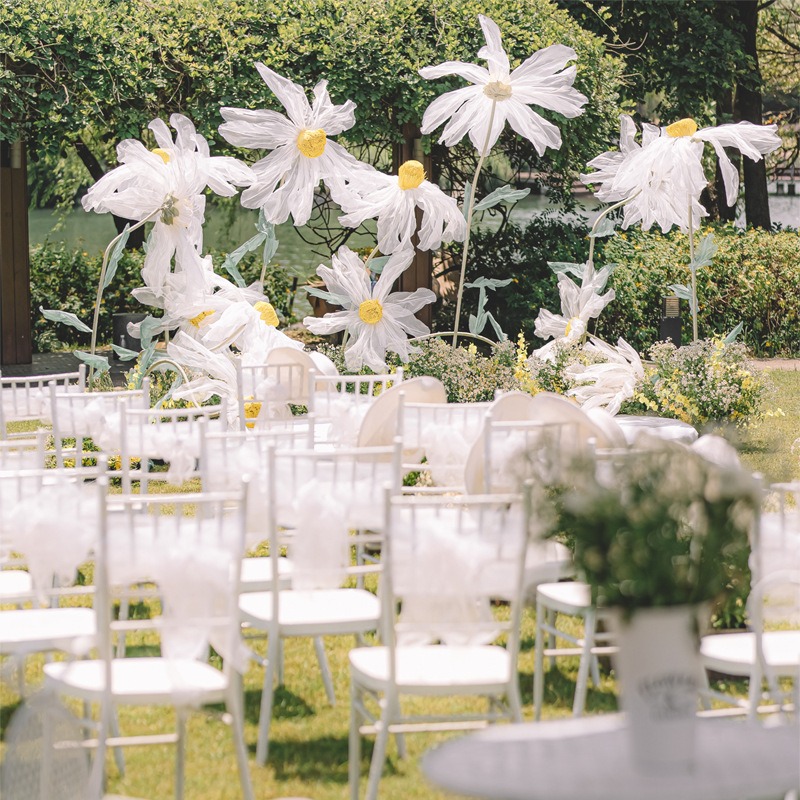 1/3 stk. kæmpe marguerit kunstige blomster bryllupsdekoration rekvisitter marguerit store blomster sceneopsætning vinduesudstilling boligdekoration