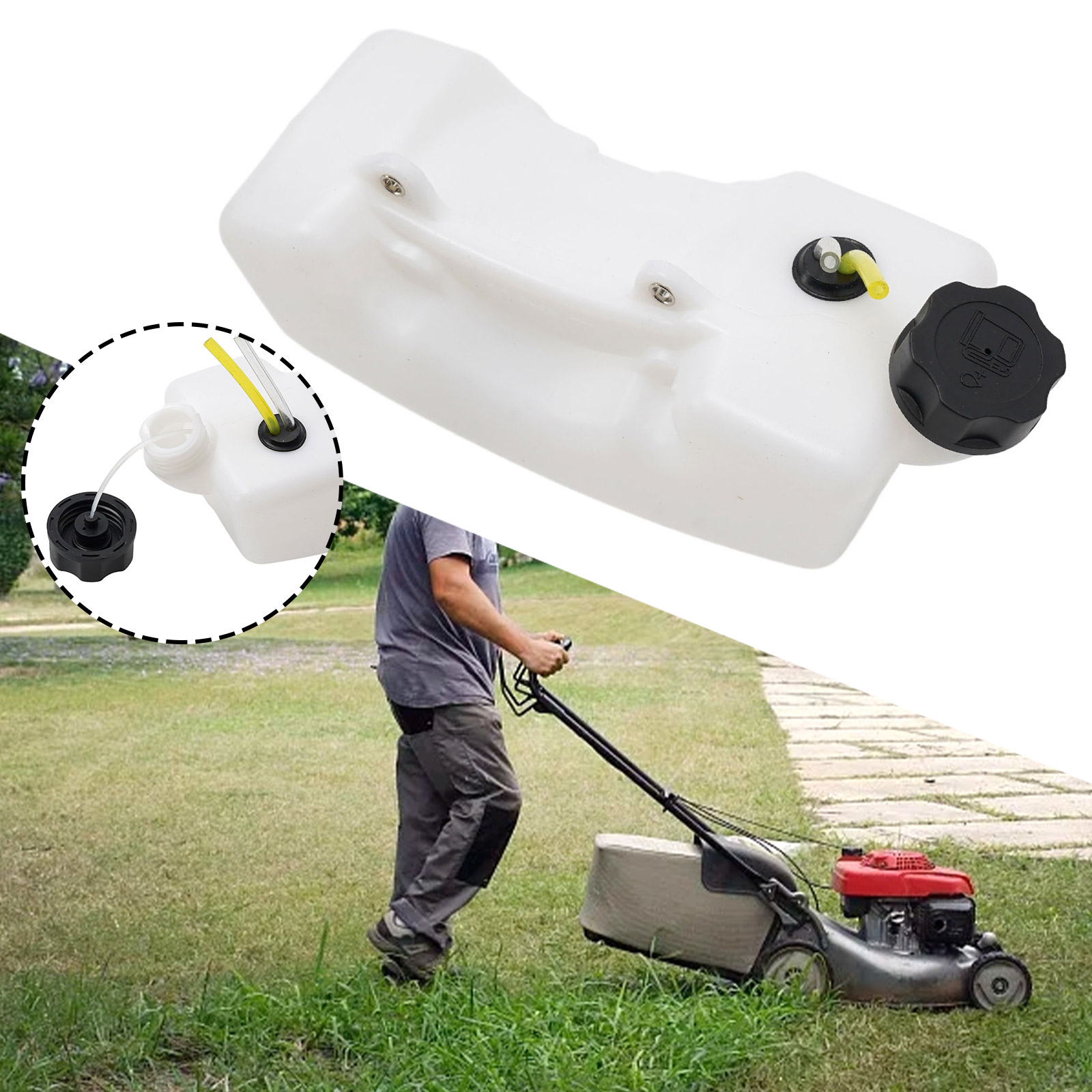 With Cap Fuel Tank Brush Cutter Garden Supplies Gasoline Lawn Mower Outdoor Parts Replacement For 43cc 49cc 52cc 55cc