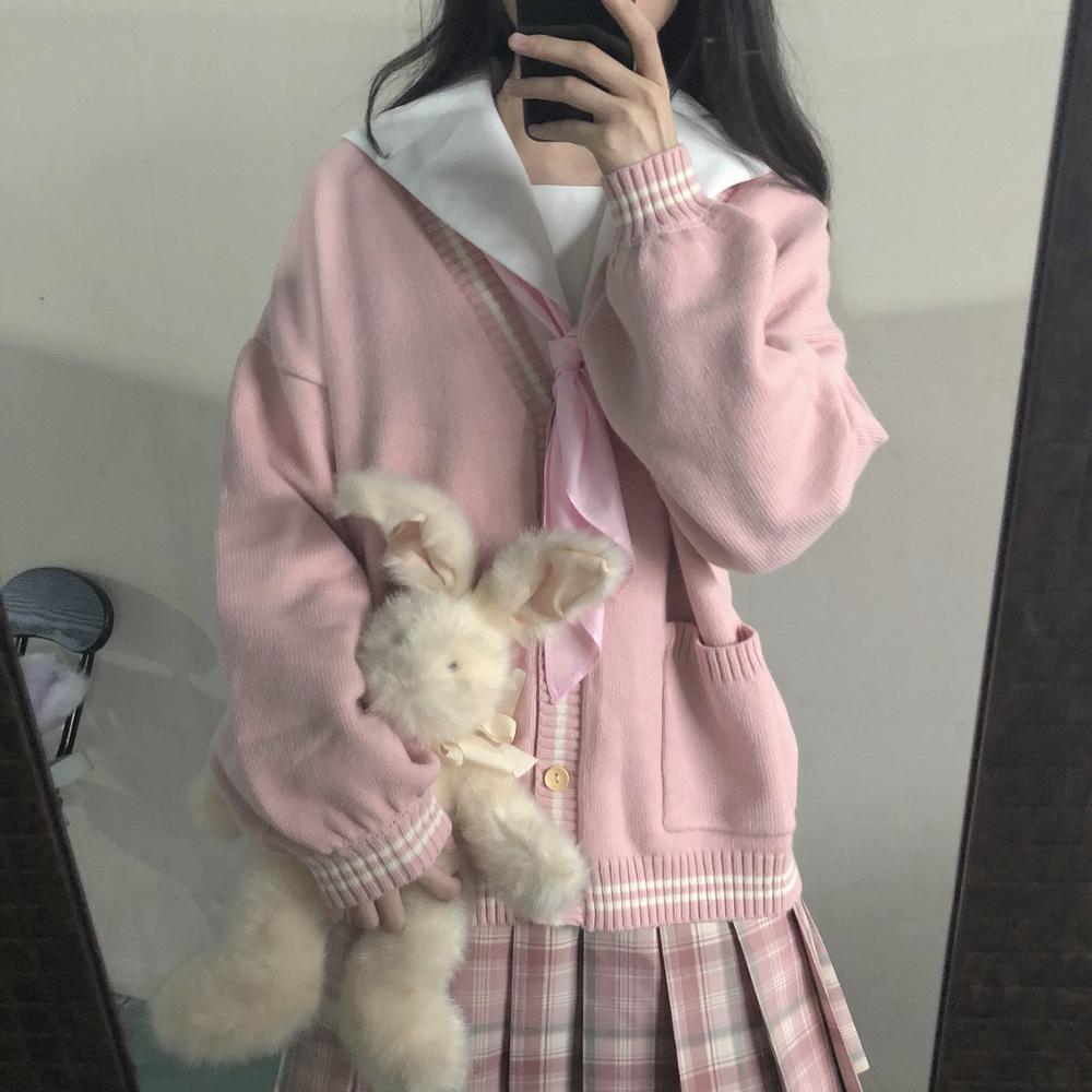 Daily Collocation Single Product Triangle Scarf Japanese Cute Preppy Uniform JK Sailor Suit Neckerchief Girl Big Bow Tie Student