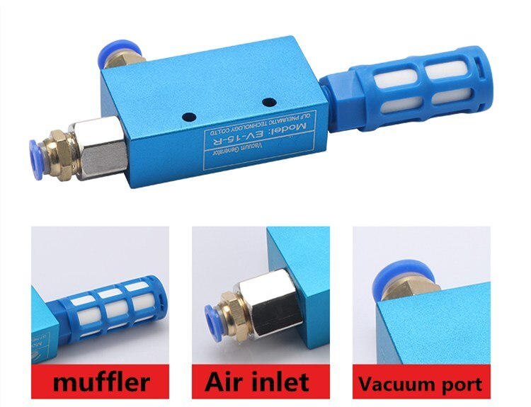 Vacuum generator ev1015202530r pneumatic large flow and large suction negative pressure generator