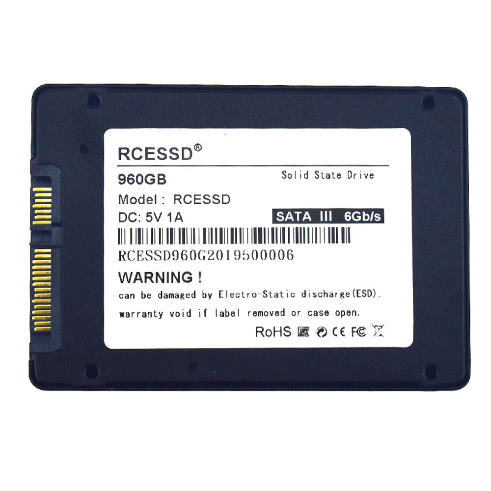 Rcessd metal preto ssd 60gb 240gb 120gb 480gb 960gb 1tb unidade de estado sólido 2.5 polegadas embutido ssd 128gb 256gb