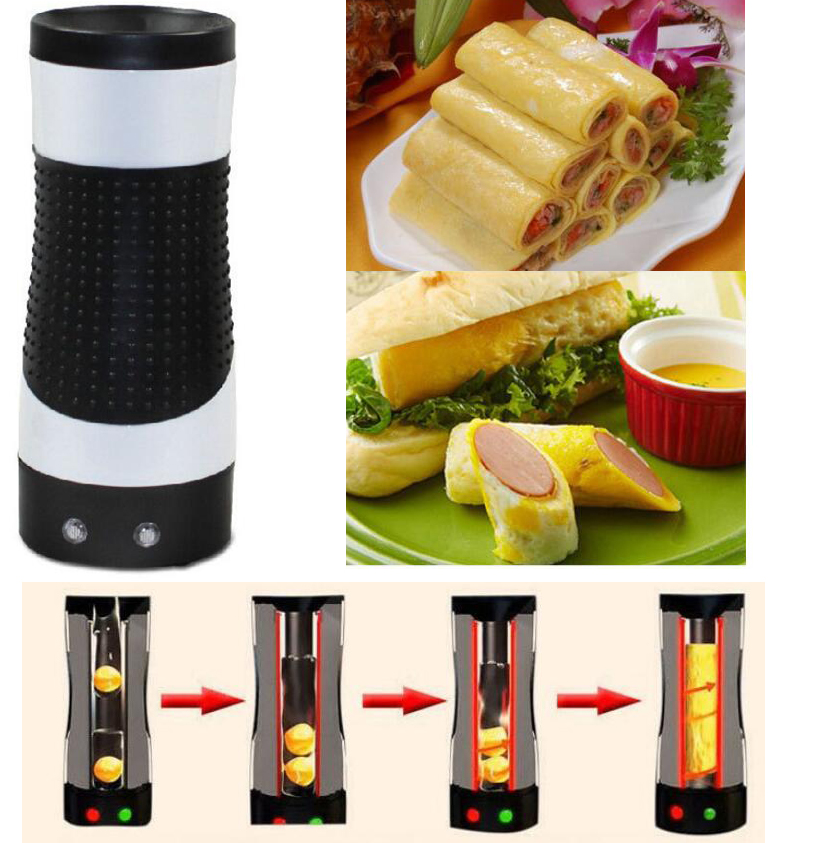 Automatic Electric Egg Boiler Egg Roll Maker Egg Omelette Master Sausage Machine Bottle-Shaped for Breakfast Home EU Plug