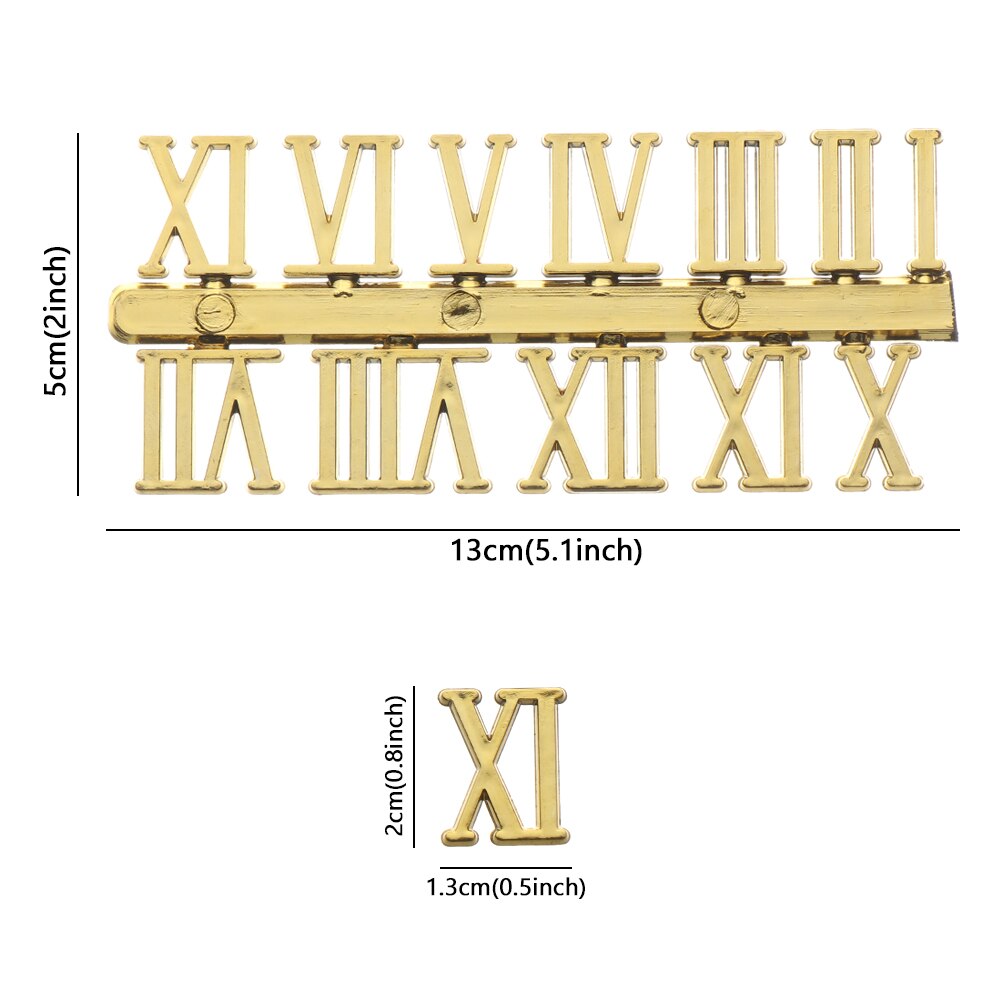 1 Set Quartz Clock Numerals Accessories Arabic Number Roman Numerals Clock Parts Handmade Material Restore Digital Repair Tools