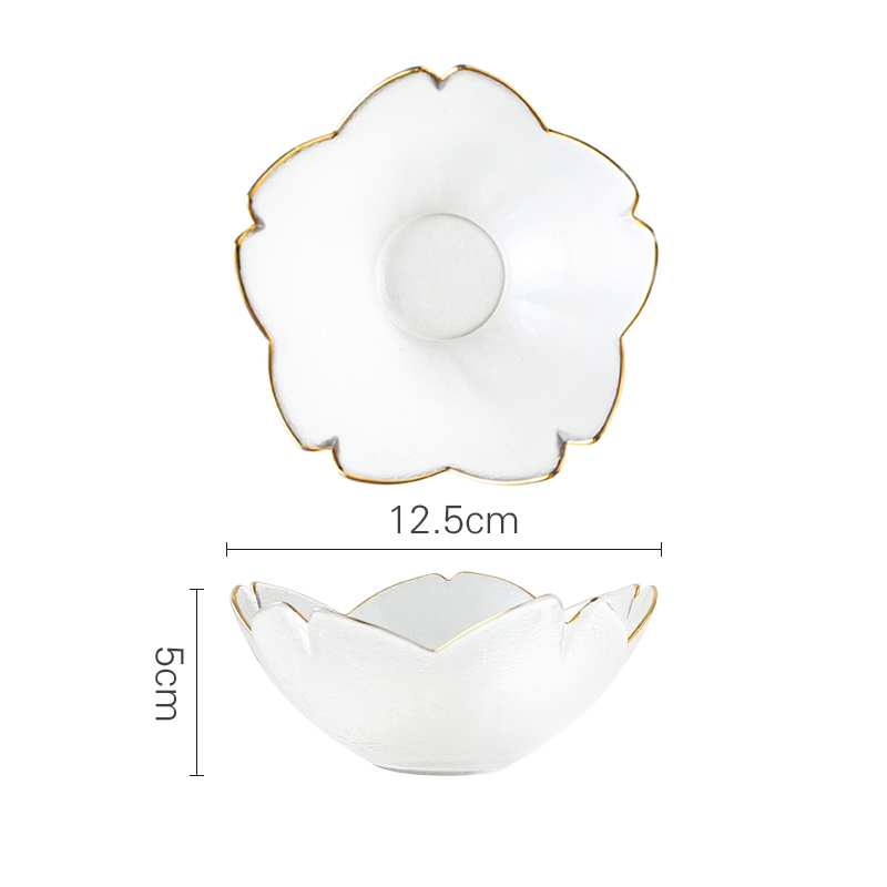 Cuenco de vidrio con patrón de martillo europeo de , cuenco de arroz para casa, cuenco de ensalada, pastel de frutas, plato de postre: 5x12.5cm