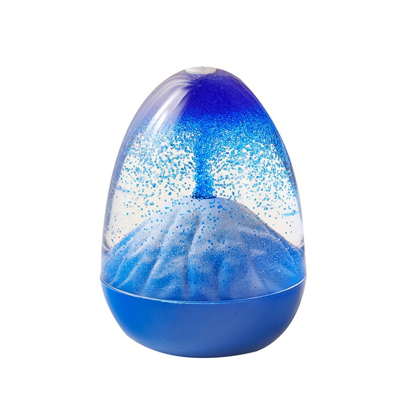 Décorations créatives en forme de sablier, éruption volcanique, filet de goutte d&#39;huile, minuterie rouge, jouet, décoration liquide d&#39;eau, pour enfants, montagne de neige