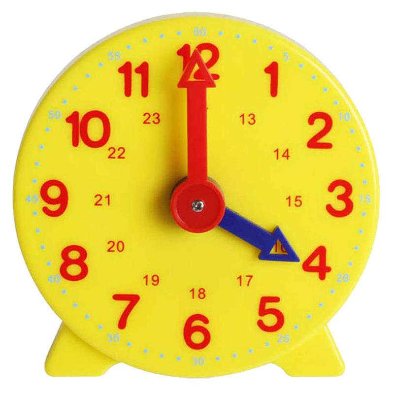 1Pcs Geel Educatief Wekker Baby Leren Tijd Verstelbare Wekker Vroege Onderwijs Tool Aantal Wekker Puzzel Speelgoed: D 2 pin linked