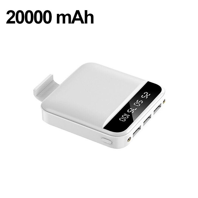 PINZHENG 20000mAh Banca di Potere Per il iPhone Xiaomi Samsung Batteria Esterna Portatile Poverbank Caricatore 10000mAh Mini Banca di Potere di Caso: White 20000mAh