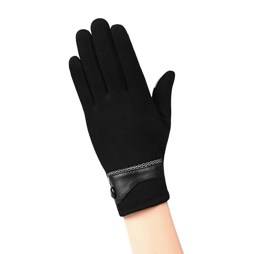 Men Casual Solid Full-Finger Windproof Touch A, B, E Screen Warm Screen, Black/Dark Blue/Gray Gloves