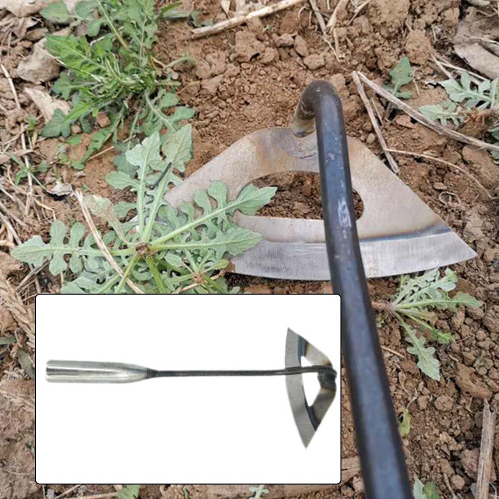 Azada pequeña hueca de acero al manganeso, herramienta de mano para jardinería, todo de acero endurecido, herramientas de arado y deshierbe