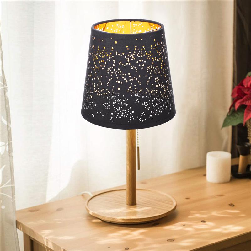 Hollow-Out Cloth Lamp Shade Clip-Bulb Light Cover Light Shade Lamp Cover Hollow Out Fabric Clip Bubble Lampshade