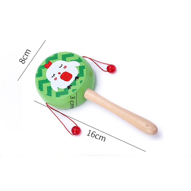 Fritaget porto 16cm tromleformet træklatrer rasler spædbarn maracas barnefest musikalsk legetøj baby shaker pædagogisk legetøj