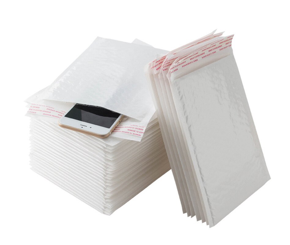 Plastik hvid skum konvolut pose mailers polstret konvolut med boble postpose wrap emballage poser 50pc 13*13cm