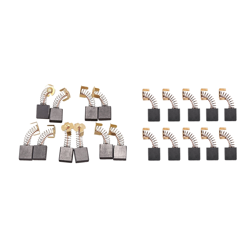 10 paar Koolborstels: 5 paar 7x17x18 Mm Koolborstels 999044 voor Hitachi Power Tool & 5 Paar Power Tool koolborstels 18