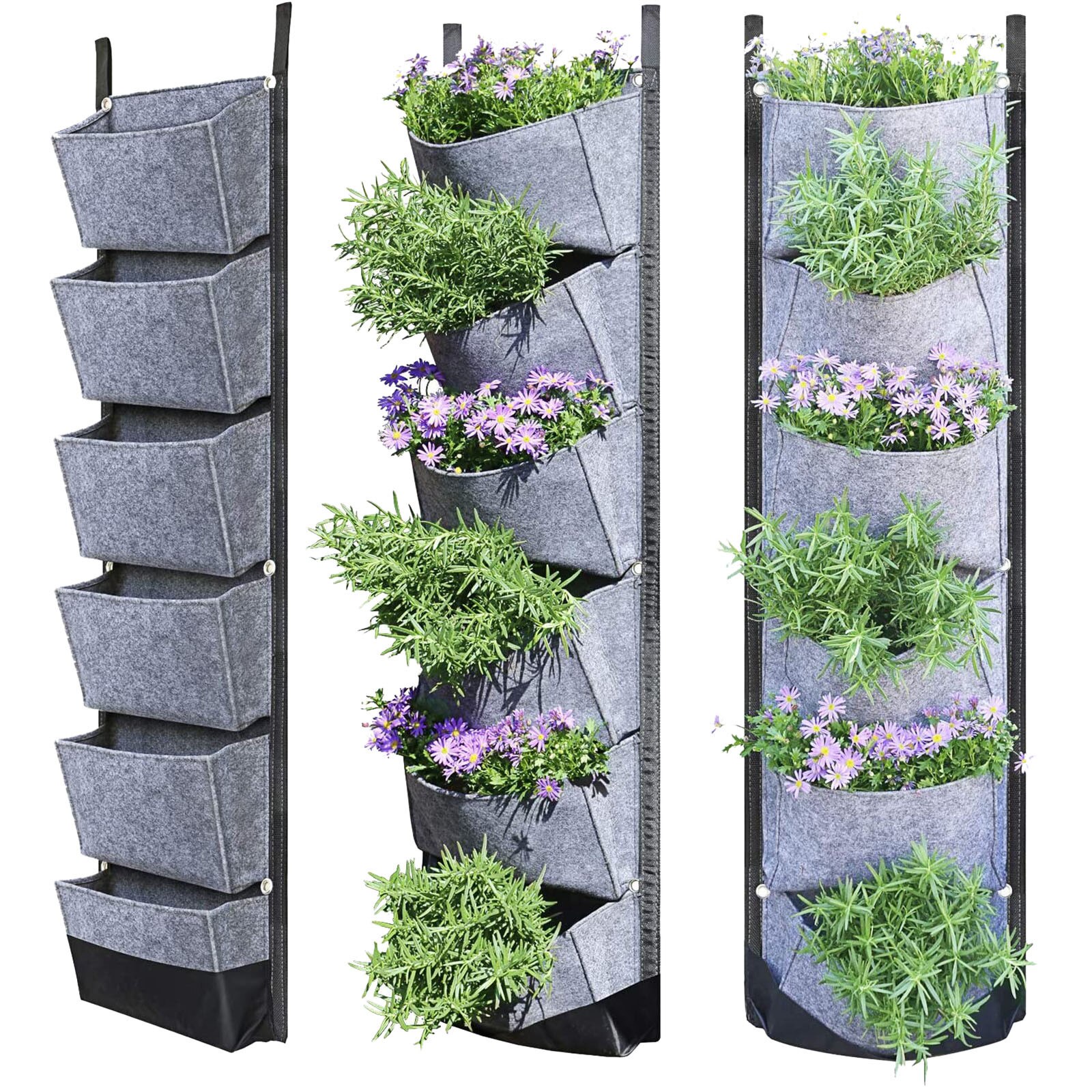 4 # Muur Opknoping Planten Zakken Zwart Zakken Grow Bag Planter Verticale Tuin Groente Living Bonsai Bloem Plant Thuis Supply: B