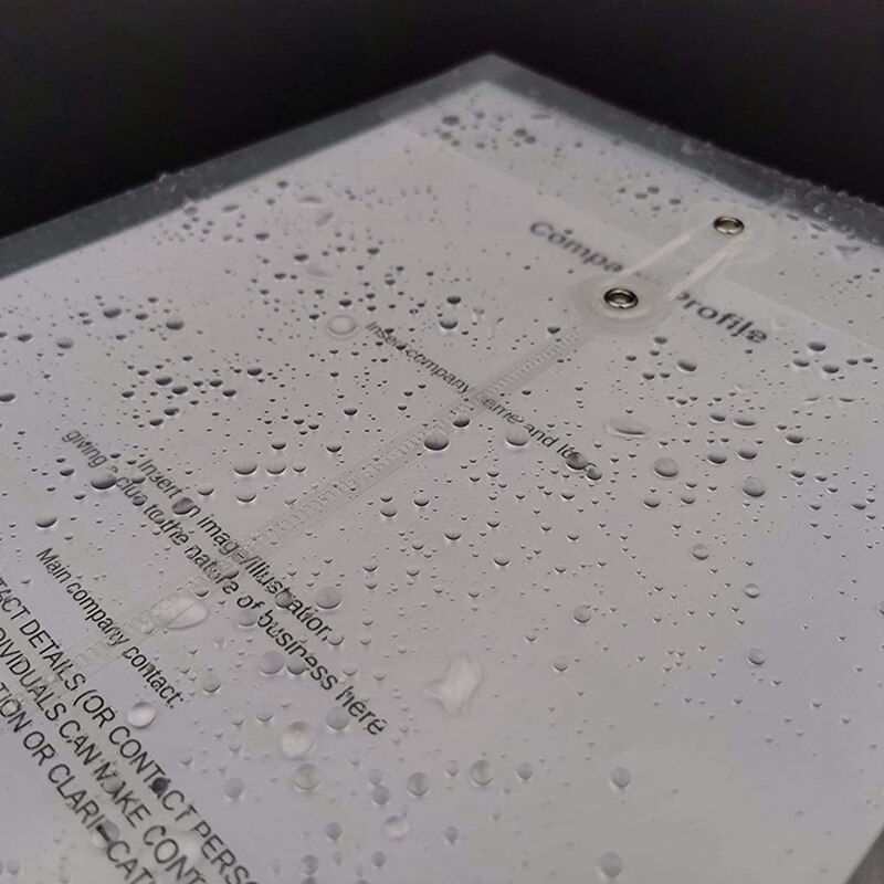 12 Pack Clear Plastic Envelopes Poly Envelopes Expandable Files Document Folders with Button &amp; String Tie Closure A4