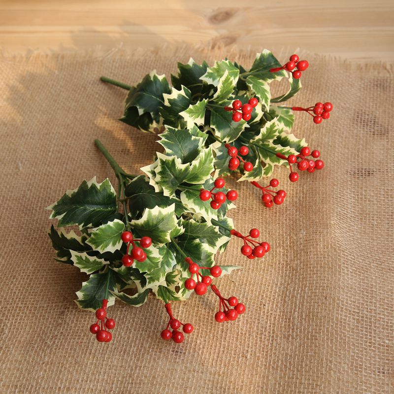 1PC Artificial Christmas Red Berries Simulation Red Fruit Berry Flower Branch Foam Fruits Tree Wedding Home Party DIY Decor