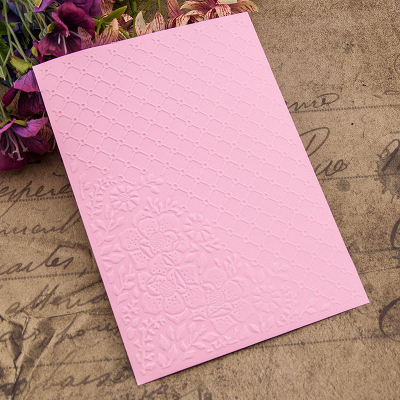 Flower Lattice Textured Plastic Embossing Folders for card making Template Dies Scrapbooking Paper Craft Supplies embosser DIY