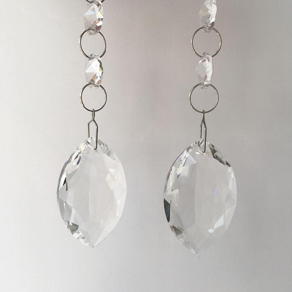 3 st /pk 50mm diy klar kristallkrona glas hängen delar hängande belysning prismor suncatcher hem, träd dekor