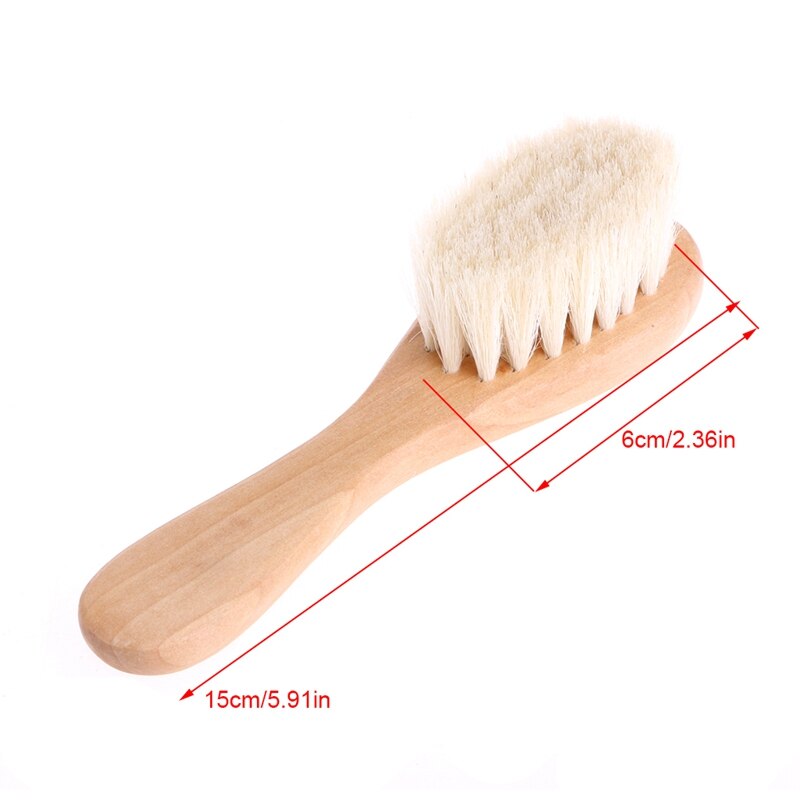 directe manche en bois brosse bébé brosse à cheveux -né brosse à cheveux infantile peigne tête masseur