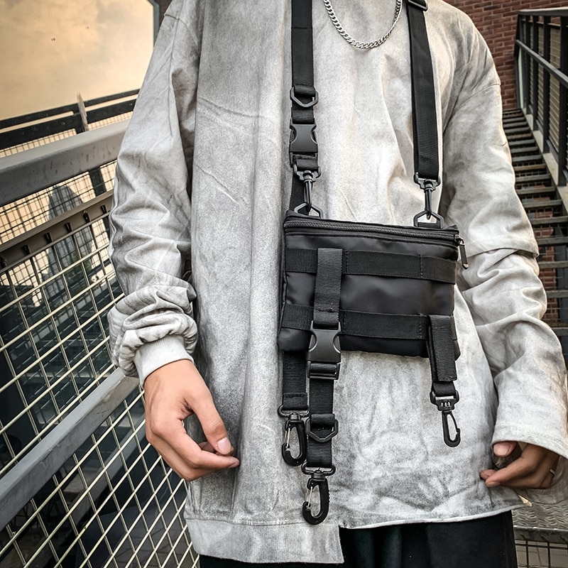 Kleine Umhängetasche Für Männer Mini Platz Hip Hop Stil Telefon Messenger Taschen Abnehmbare Strap Taille Tasche Für Reise g175