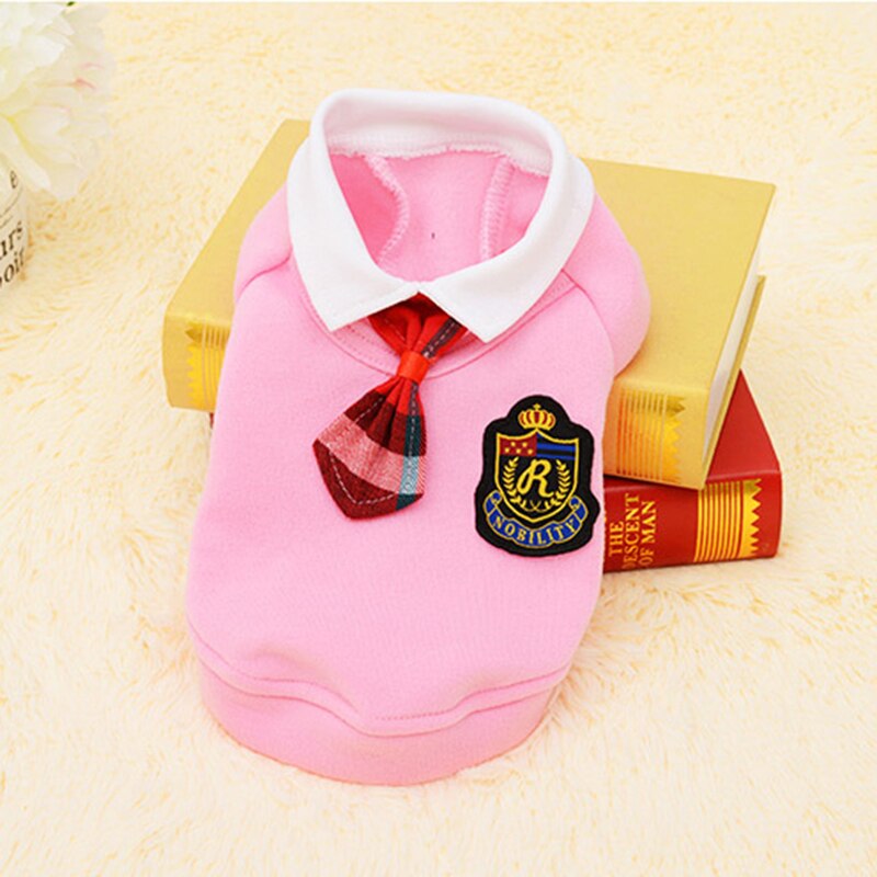 School Style Pet Dog Clothes Cat Chihuahua Clothing Dress Pugs Puppy Coat Outfit For Small Dog Clothes Roupa Para Cachorro 4S1