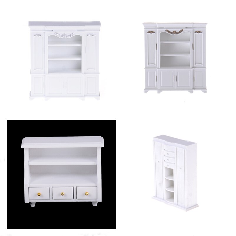 Mini Kast Model Borst Kast Plank Witte Kast Keuken Eetkamer Display Display Poppenhuis Keuken Dollhouse Accessoire