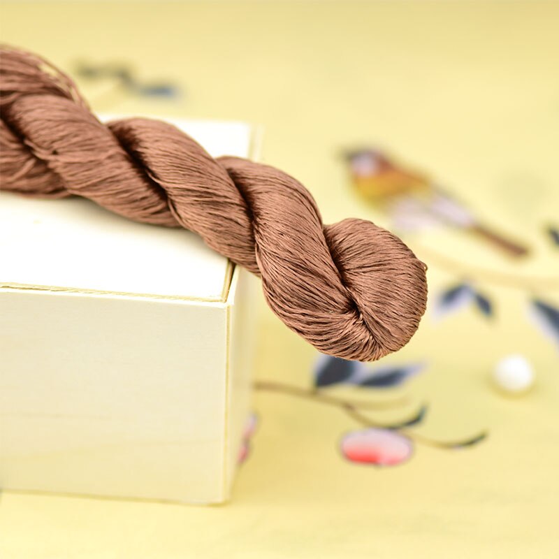 1pcs 100% silk thread hand embroidery embroider cross stitch 400m silk embroidery thread brown series 10 gradient colors: 3