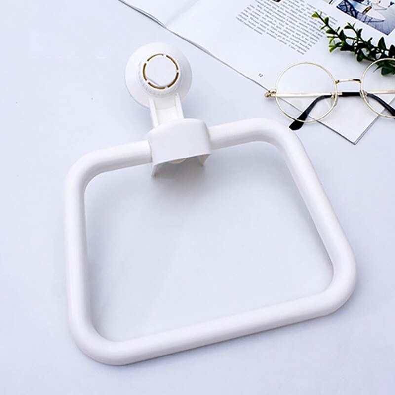 Bathroom Multifunction Powerful Suction Cup Towel Ring Bathroom Punch Free Towel Hanging Ring Seamless Towel Wall Mount