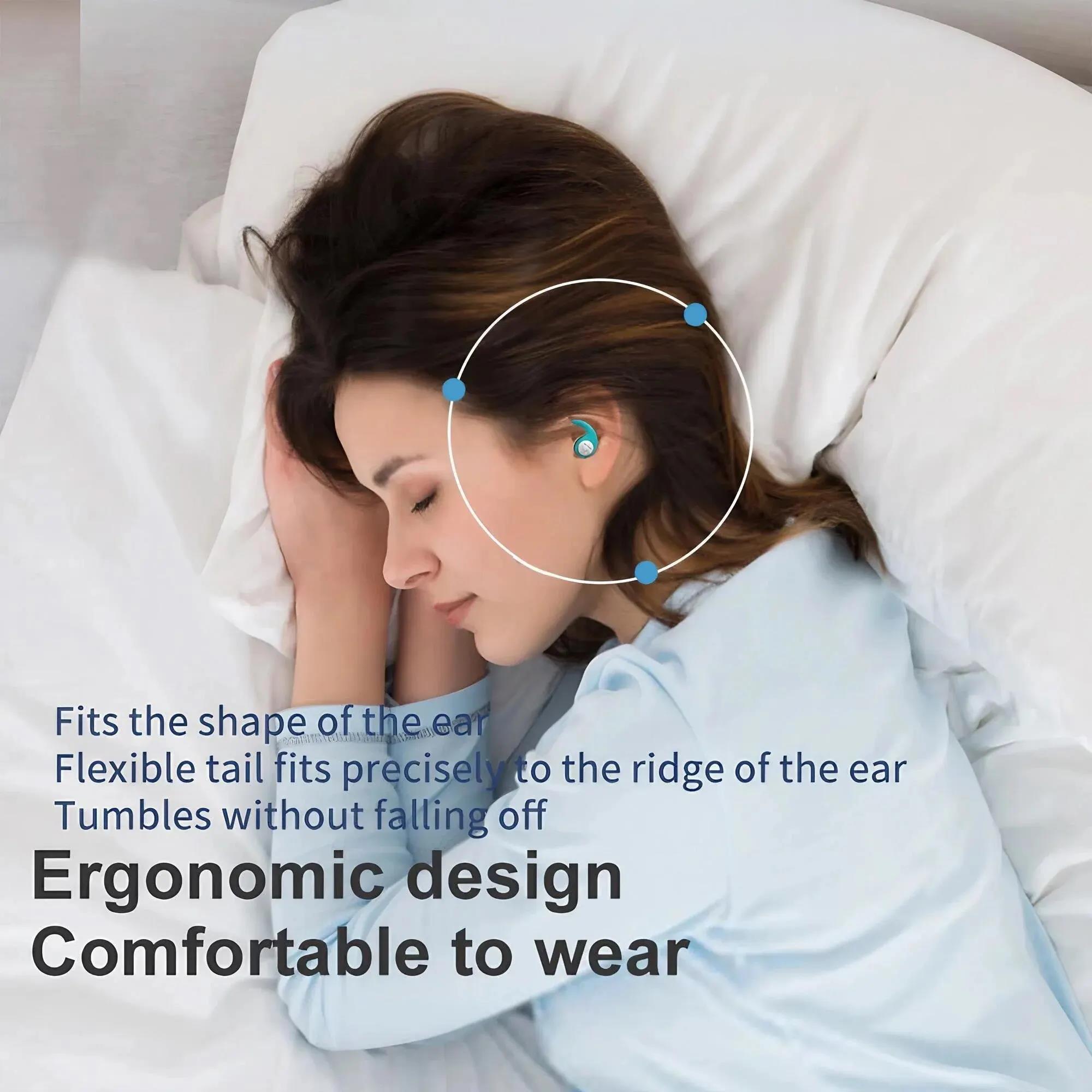 1Pair Sleeping Ear Plugs Noise Reduction Waterproof Earplug Soundproof Earplug Three-Layer Mute Filter for Ear Plug
