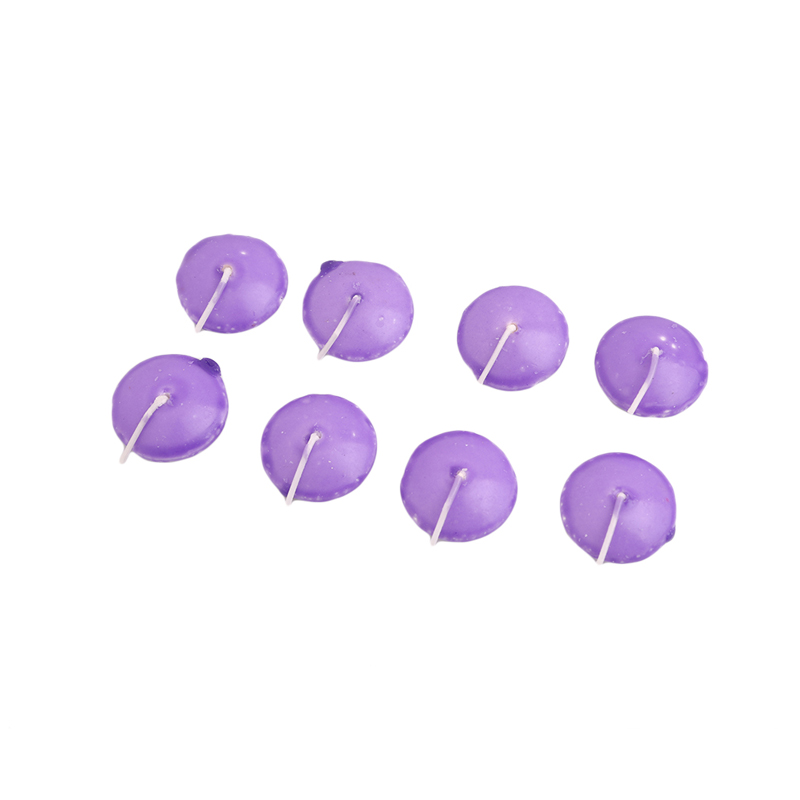 10 Uds. Pequeñas velas flotantes sin perfume para eventos de de boda Año decoración de Navidad velas para decoración del hogar: purple