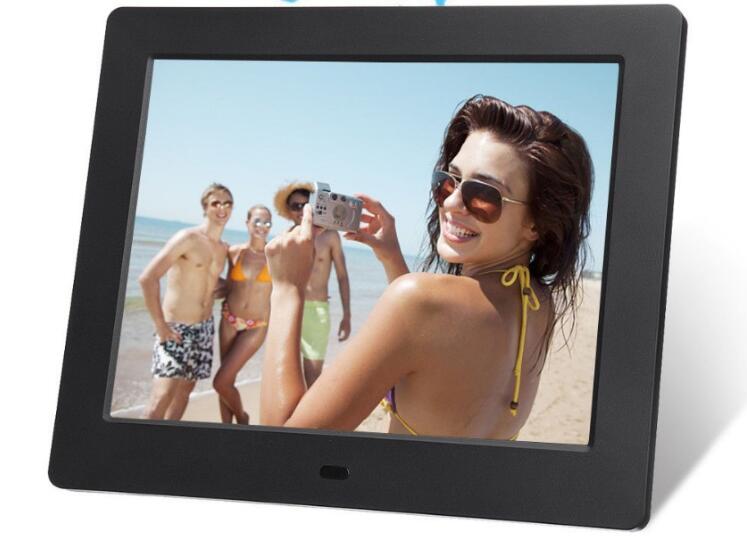 7Zoll HD LCD Digital Foto Rahmen mit Wecker Diashow MP3/4 Spieler: Schwarz / uns-Stecker