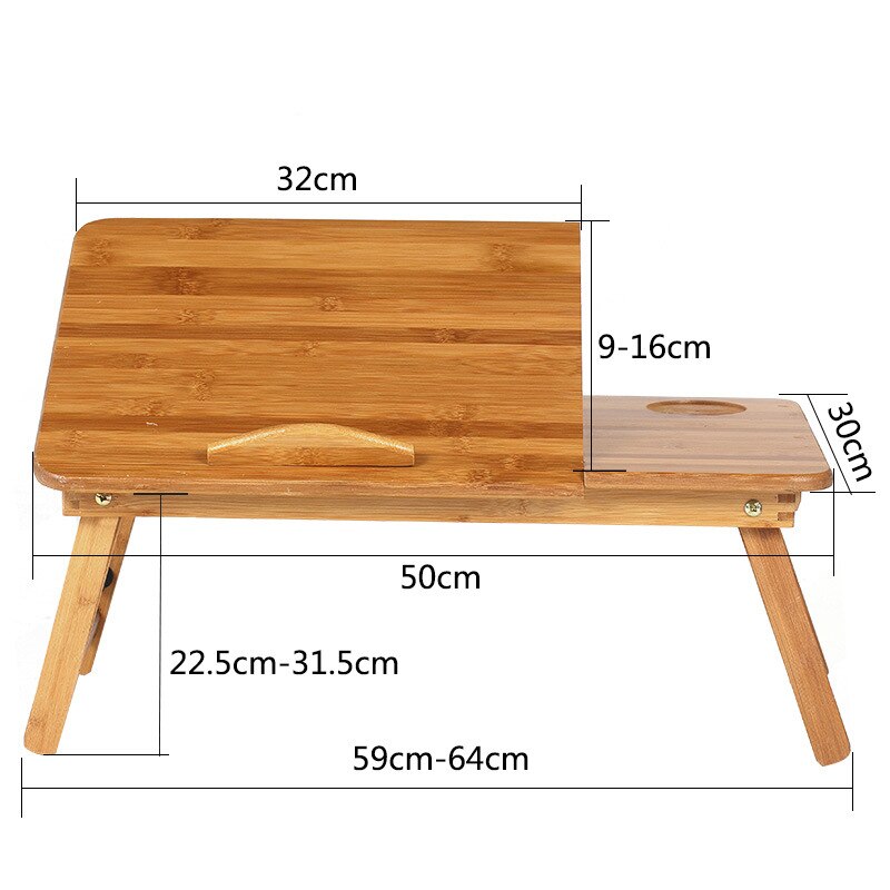 Folding Adjustable Laptop Desk Bamboo Computer Tab... – Vicedeal