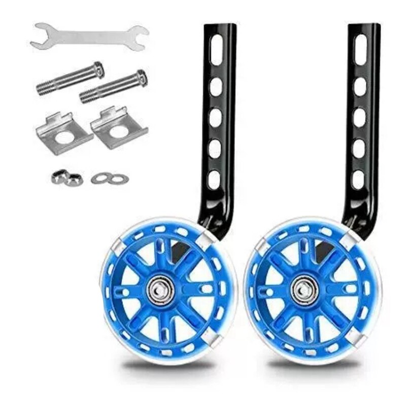 Bike Training Wielen Voor Kinderen Fiets Verstelbare Stabilisator Geschikt Voor 12 14 16 18 20 Inch Kinderen Fiets: Blue