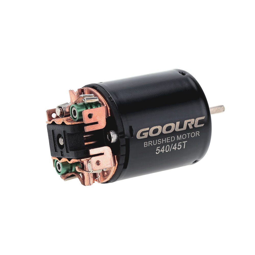 GoolRC Moteur 540 Motor RC Car 1:10 Parts 13T 17T 21T 23T 27T 35T 45T 55T 80T Brushed Motor 60A Brushed ESC for Traxxas 12428: 45T