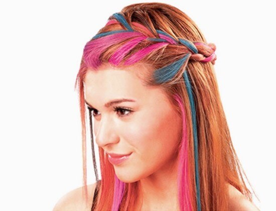 COLORI TINTA TEMPORANEI per CAPELLI in QUATTRO COLORAZIONI BLU VERDE ROSA viola
