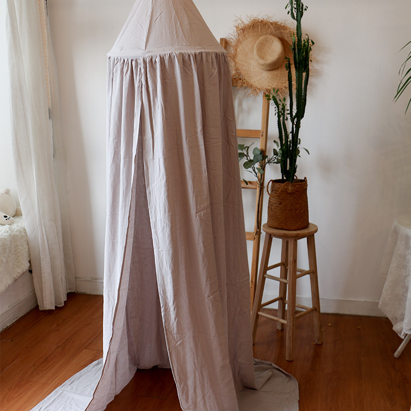 Baby Bed Canopy Klamboe Baby Girl Room Decor Crib Verrekening Baby Tent Opgehangen Koepel Kindje Klamboe Fotografie Props: Gray