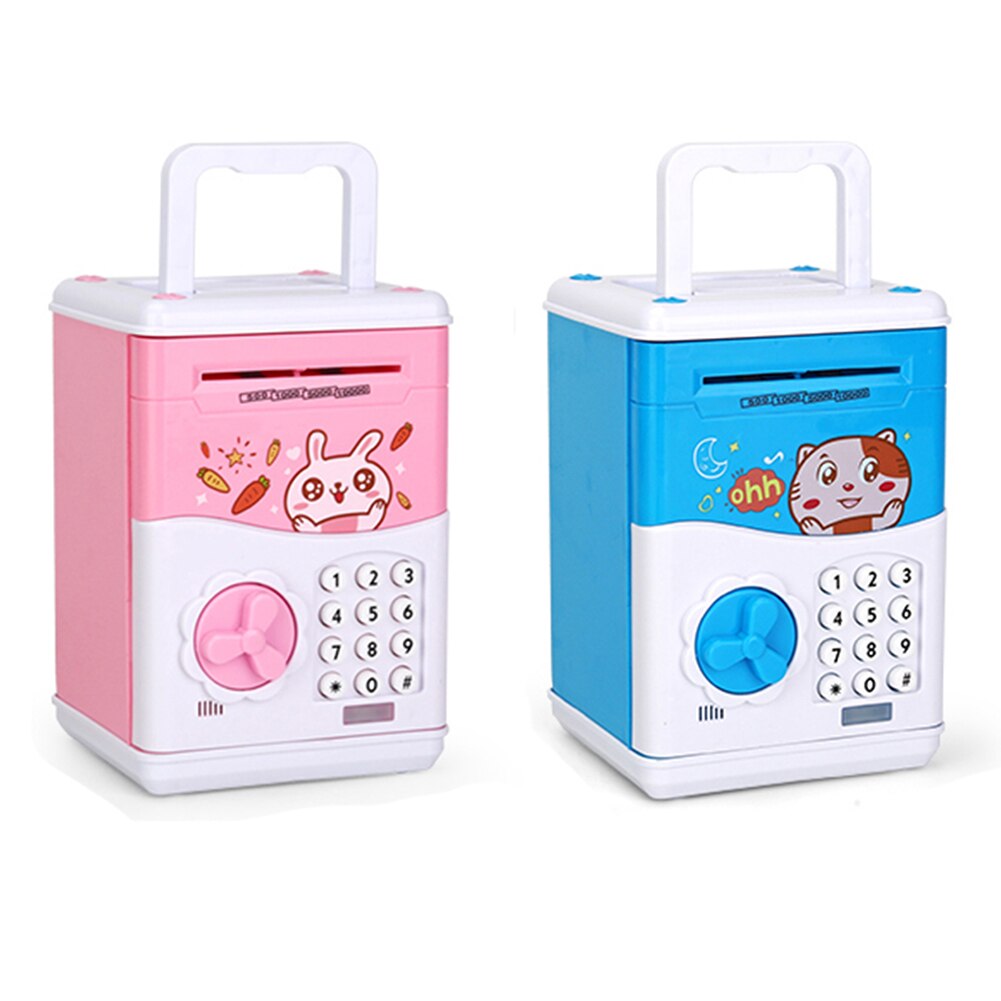 Spaarpot ATM Mini Spaarpot Veiligheid Cartoon Wachtwoord Kauwen Coin Cash Storting Machine Voor Kinderen Kids