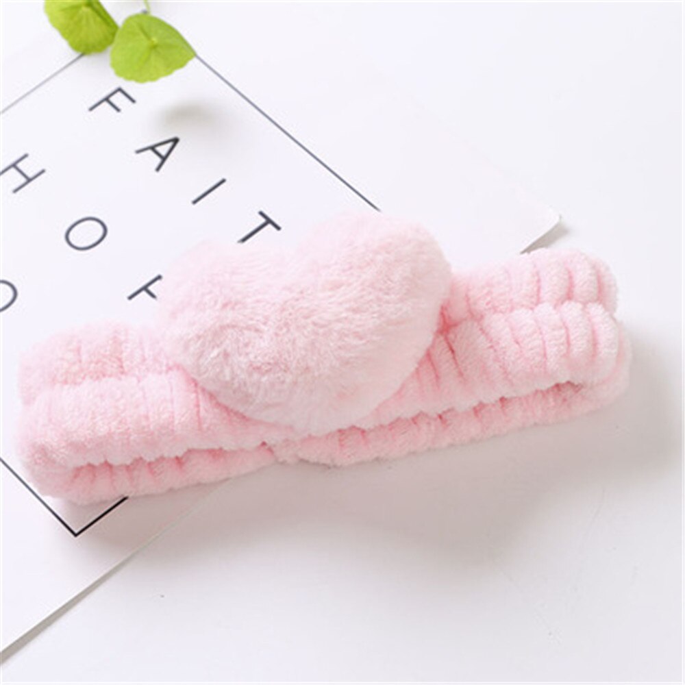 Doux corail velours bandeau cheveux filles mignon amour coeur bandeau coréen lavage visage maquillage bandeau femmes Simple cheveux accessoires: 2
