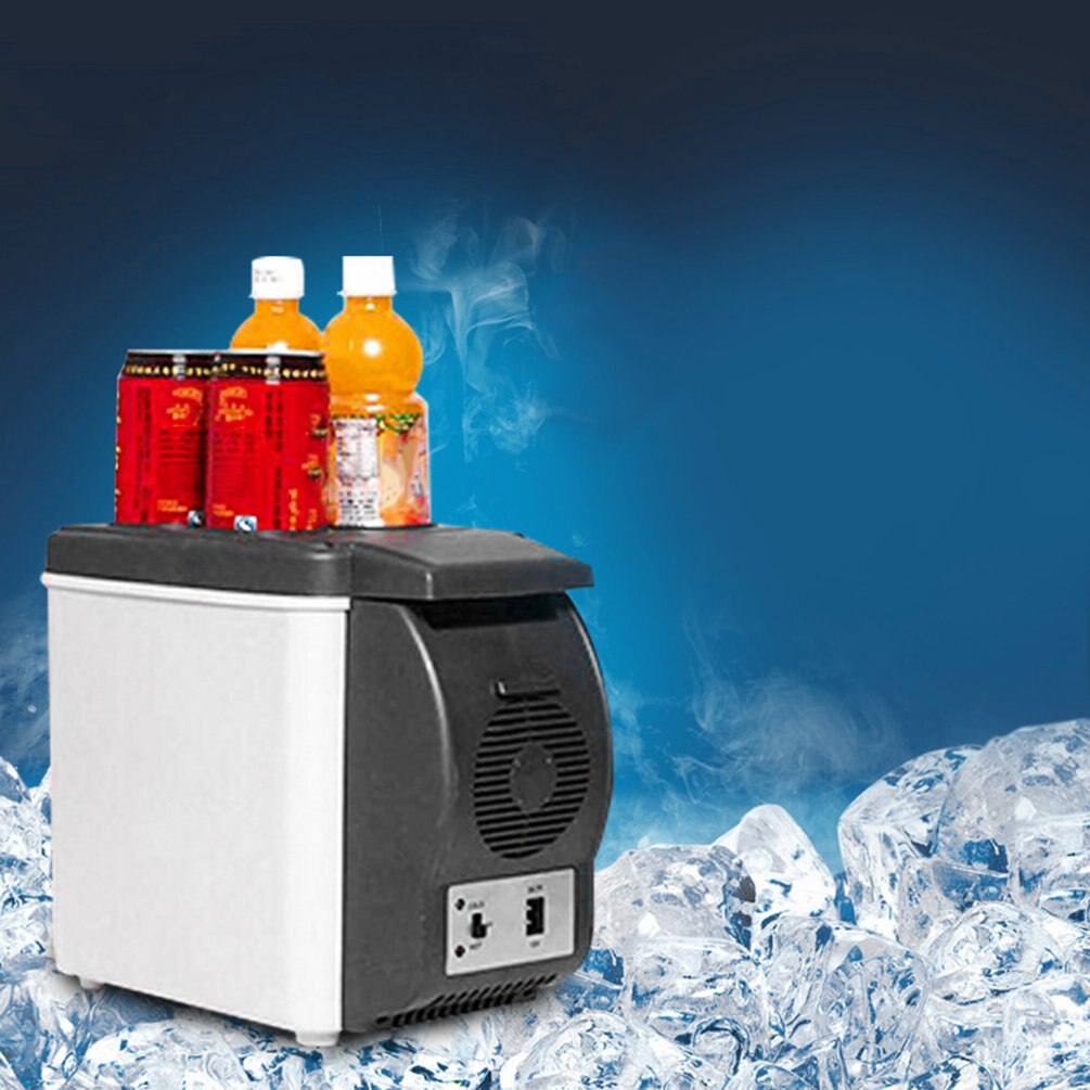 12V 6L Mini Car Refrigerator Dual Use Beverage Cooler Warmer ABS Portable Outdoor Travel Freezer Universal Refrigerator